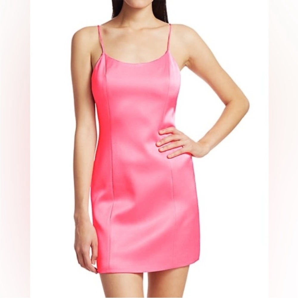 Alice + Olivia neon pink minidress